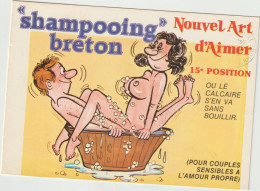 Humour :  Shampoing Breton , Bretagne , Femme Sein Nue - Humor