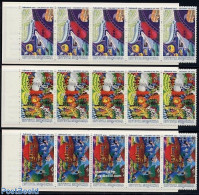 Thailand 1993 Children Day 3 Booklets, Mint NH, Nature - Transport - Elephants - Giraffe - Stamp Booklets - Railways -.. - Non Classés