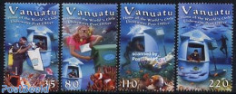 Vanuatu 2004 Underwater Post Office 4v, Mint NH, Nature - Sport - Fish - Diving - Post - Peces