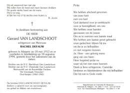 Gerard Van Landschoot (1912-1994) ~ Oudstrijder (1940-1945) - Andachtsbilder