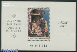 Sovereign Order Of Malta 1985 Christmas S/s, Mint NH, Religion - Christmas - Noël