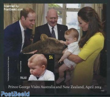 Palau 2014 Prince George Visit S/s, Mint NH, History - Kings & Queens (Royalty) - Familias Reales