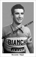 PHOTO CYCLISME REENFORCE GRAND QUALITÉ ( NO CARTE ) RICARDO FILIPPI TEAM BIANCHI 1953 - Radsport