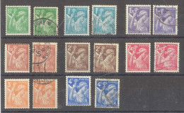 Yvert 649 à 656  -Type Iris - 1 Série De 8 Timbres Neufs Sans Traces De Charnières + 1 Série Oblitérés - 1939-44 Iris