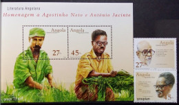 Angola 2003, Writer, MNH S/S And Stamps Set - Angola