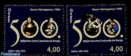 Bosnia Herzegovina - Croatic Adm. 2019 Leonardo Da Vinci 2v, Mint NH, Art - Leonardo Da Vinci - Paintings - Bosnië En Herzegovina