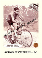 PHOTO CYCLISME REENFORCE GRAND QUALITÉ ( NO CARTE ) FAUSTO COPPI 1953 - Ciclismo