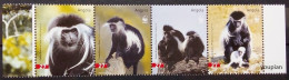 Angola 2004, Ape Guereza, MHH Stamps Strip - Angola