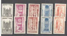 Yvert 660 à 667  - Entraide Françsaises  - 1 Série De 5 Timbres Neufs Sans Traces De Charnières + 1 Série Oblitérés - 1939-44 Iris