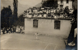 CP Carte Photo D'époque Photographie Vintage Groupe St Gervais 74 Tennis - Parejas