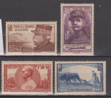 France N° 454 à 457 Avec Charnières - Unused Stamps