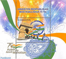 Uzbekistan 2023 Independence Of India S/s, Mint NH - Uzbekistán