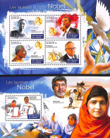 Guinea, Republic 2015 Nobel Prize Winners 2 S/s, Mint NH, History - American Presidents - Nobel Prize Winners - Politi.. - Prix Nobel