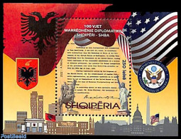 Albania 2022 Diplomatic Relations With USA S/s, Mint NH, Art - Sculpture - Escultura