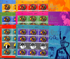 Isle Of Man 1999 Bee Gees 6 M/s (=9 Sets), Mint NH, Performance Art - Music - Popular Music - Music