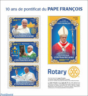 Central Africa 2023 Pope Francis, Mint NH, Religion - Various - Pope - Rotary - Papes