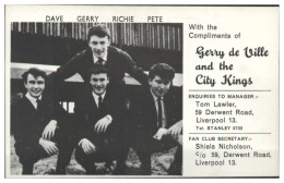 V6298/ Gerry De Ville And The City Kings Beatband Autogrammkarte England 60er - Autres & Non Classés