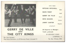 V6299/ Gerry De Ville And The City Kings Beatband Autogrammkarte England 60er - Autres & Non Classés