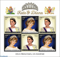 Central Africa 2023 Kate & Diana, Mint NH, History - Charles & Diana - Royalties, Royals