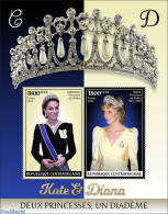 Central Africa 2023 Kate & Diana, Mint NH, History - Charles & Diana - Royalties, Royals