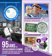Central Africa 2023 Alexander Fleming, Mint NH, Health - Nature - Science - Mushrooms - Champignons