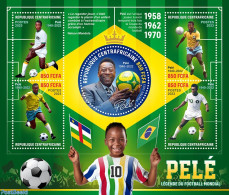 Central Africa 2023 Pelé, Mint NH, Sport - Various - Football - Round-shaped Stamps - Centrafricaine (République)