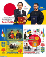 Central Africa 2023 Prime Minister Of Japan In Ukraine, Mint NH, History - Militarism - Politicians - Militaria