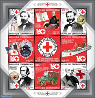 Central Africa 2023 Red Cross, Mint NH, Health - Transport - Red Cross - Automobiles - Ships And Boats - Rode Kruis