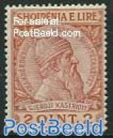 Albania 1913 2Q, Redbrown, Stamp Out Of Set, Mint NH - Albania