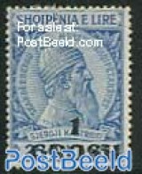 Albania 1914 1Gr On 25Q, Stamp Out Of Set, Mint NH - Albanie