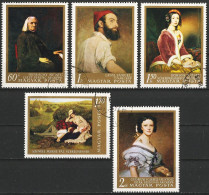 Hungary 1967 - Mi 2330/34 - YT 1896/1900 ( Paintings ) - Used Stamps
