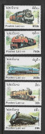 LAOS 1991 TRAINS  YVERT N°1009/1013 NEUF MNH** - Eisenbahnen