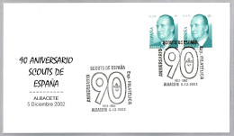 90 Años SCOUTS EN ESPAÑA - 90 Years SCOUTS In Spain. Albacete 2002 - Storia Postale