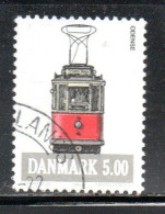 DANEMARK DANMARK DENMARK DANIMARCA 1994 TRAMS COPENHAGEN ODENSE TRAM 5k USED USATO OBLITERE' - Used Stamps