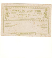 Buvard Hôtel Du Lion D'Or La Roche-sur-Yon Vendée Régionalisme - Otros & Sin Clasificación