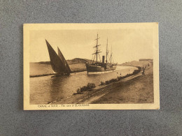 Canal Of Suez The Curve Of El-Guersh Carte Postale Postcard - Sues