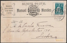 Elvas, 1913 - Manuel Benardo Mendes. Mercearias, Louças, Miudezas Carnes Fumadas E Azeitonas -|- Comercial Postcard - Portalegre