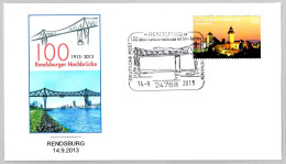 100 Años TRANSBORDADOR DE RENDSBURG - Transporter Bridge - Transbordeur. Rendsburg 2013 - Puentes
