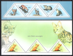 Guinea 2 MNH Minisheets From 2011 - Félins