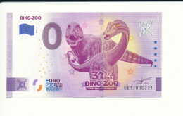 Billet Touristique  0 Euro  -  DINO-ZOO  - UETJ - 2022-1- N° 221 - Sonstige & Ohne Zuordnung