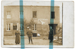 55 MEUSE CHAUVENCY CARTE PHOTO ALLEMANDE CAFE DE LA GARE CIVIL  MILITARIA 1914/1918 WW1 WK1 - Sonstige & Ohne Zuordnung
