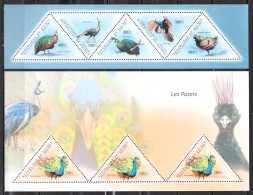 Guinea 2 MNH Minisheets From 2011 - Paons