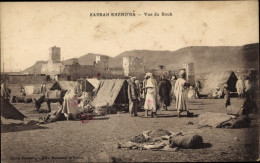 CPA Kasbah Kasba Khenifra Marokko, Blick Auf Den Souk - Autres & Non Classés