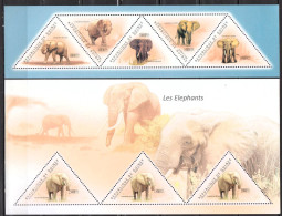 Guinea 2 MNH Minisheets From 2011 - Eléphants