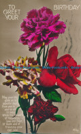 R109125 To Greet Your Birthday. Flower Bouquet. RP. 1927 - Monde
