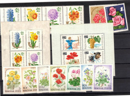 Hungría. Tres Fichas Con Series Nuevas Del Tema FLORA - Unused Stamps