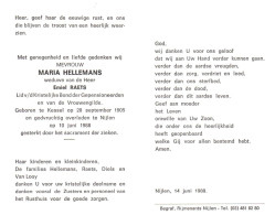 Maria Hellemans (1905-1988) - Devotion Images