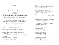 Cyrilla Vanoverschelde (1905-2002) - Devotion Images