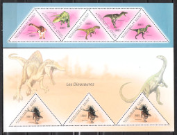 Guinea 2 MNH Minisheets From 2011 - Prehistorics