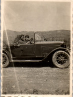 Photographie Photo Vintage Snapshot Amateur Automobile Voiture Auto Cabriolet - Coches